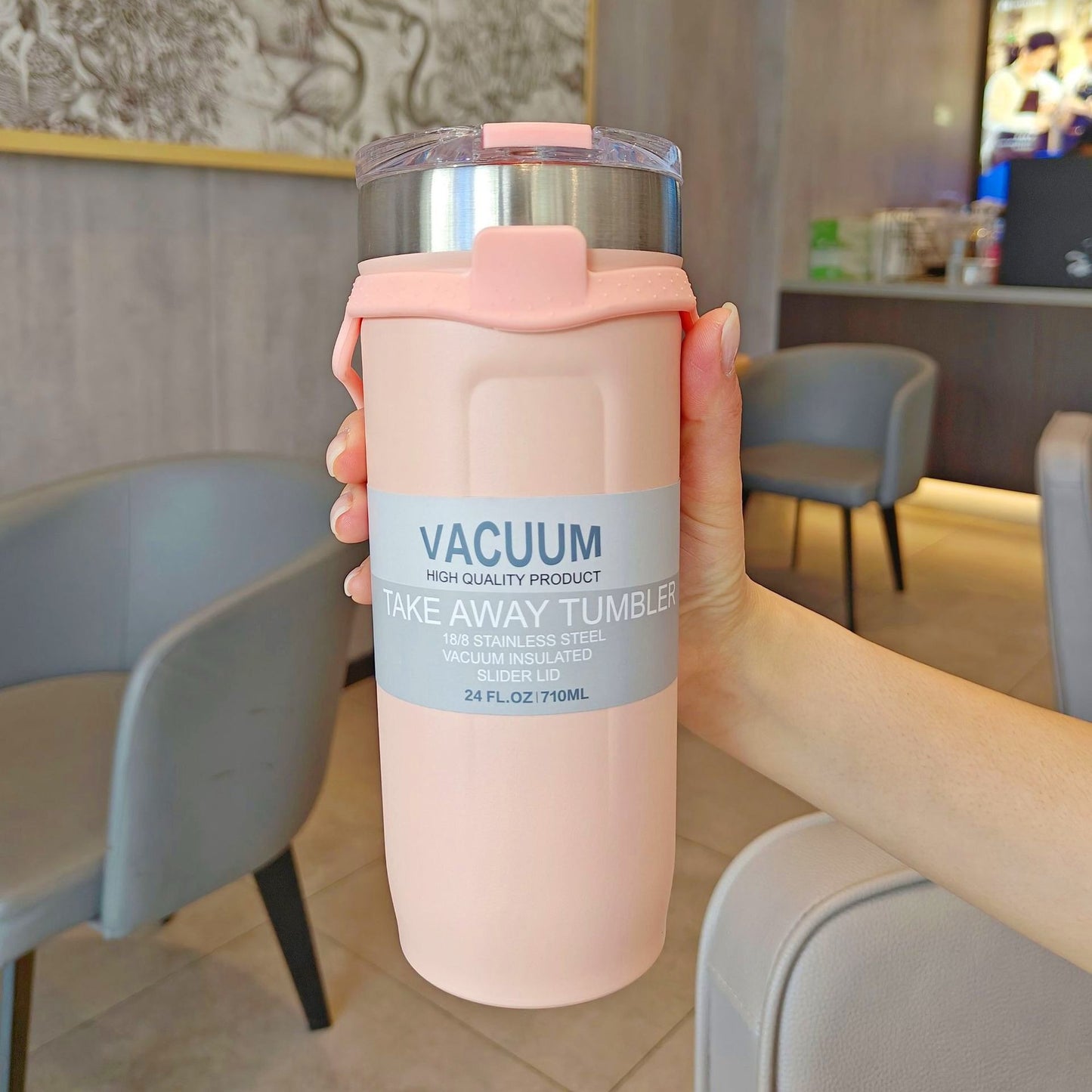Damen doppelwandiger Thermobecher mit rutschfestem Silikonboden Brehn