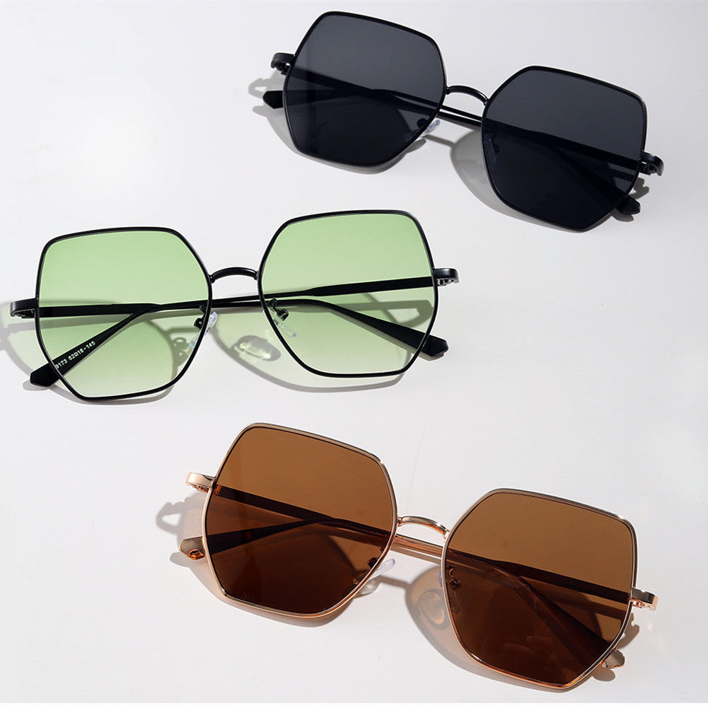 Damen modische hexagonale Sonnenbrille mit UV-Schutz Brehn