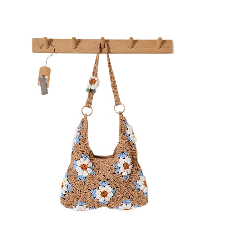 Handgefertigte Häkelhandtasche Im Floralen Design Brehn