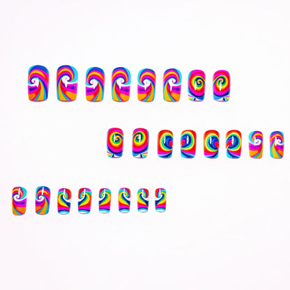 Psychedelischer Wirbel Nagelkunst Brehn