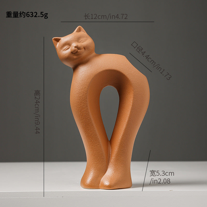 Kat-förmige dekorative Skulptur