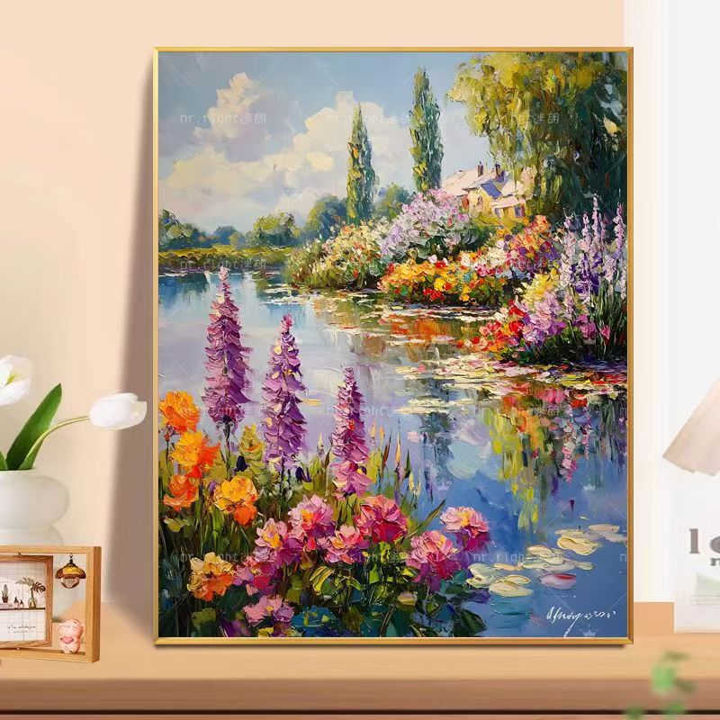 Florale Landschaft Ölgemälde Wandkunst Brehn