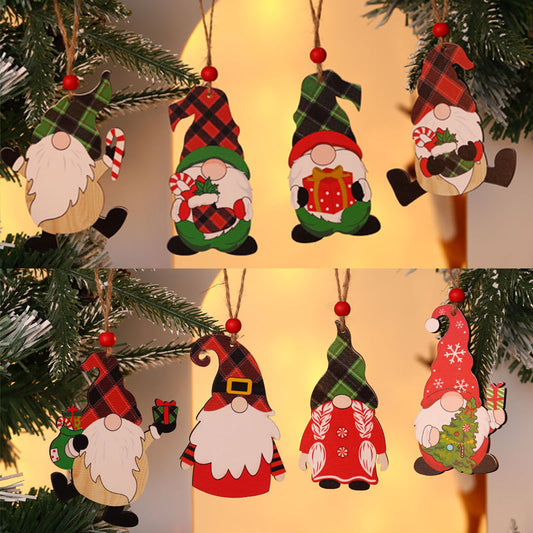 Holz Weihnachtsgnome Ornament Brehn