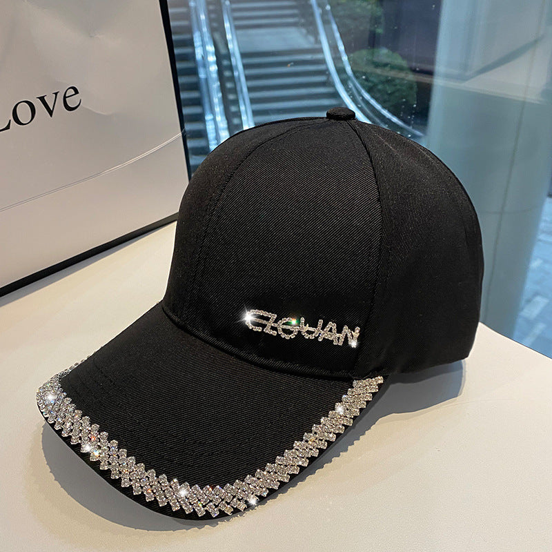 Damen Glitzernde Strass-besetzte Baseballkappe Brehn