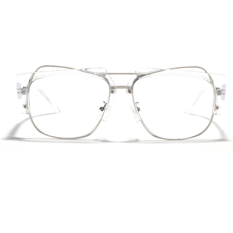 Damen trendige quadratische Sonnenbrille mit kontrastierendem Rahmen Brehn