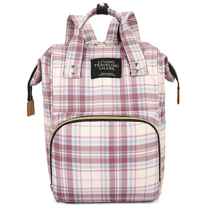 Karierter Muster Reisek backpack Brehn