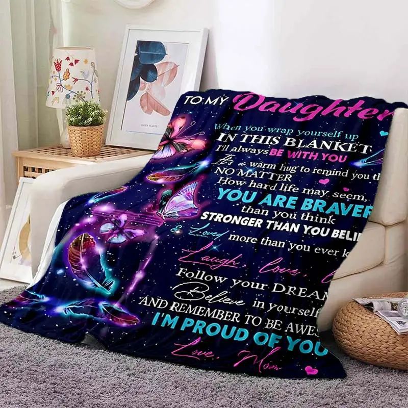 Inspirierende Fleece-Decke
