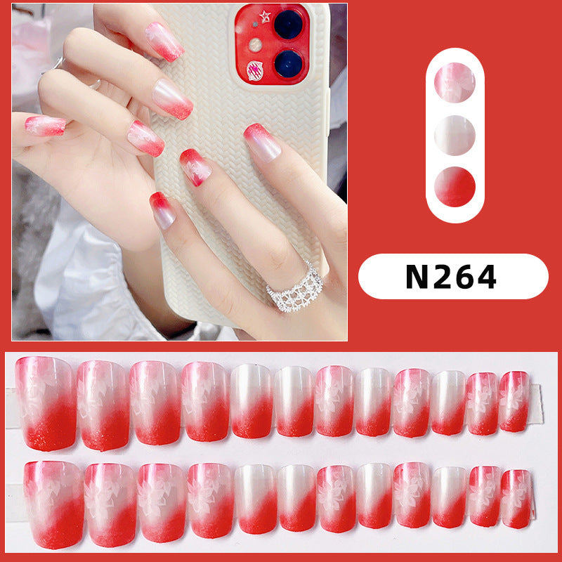 Abstraktes Blumen Presse-On Nagelset