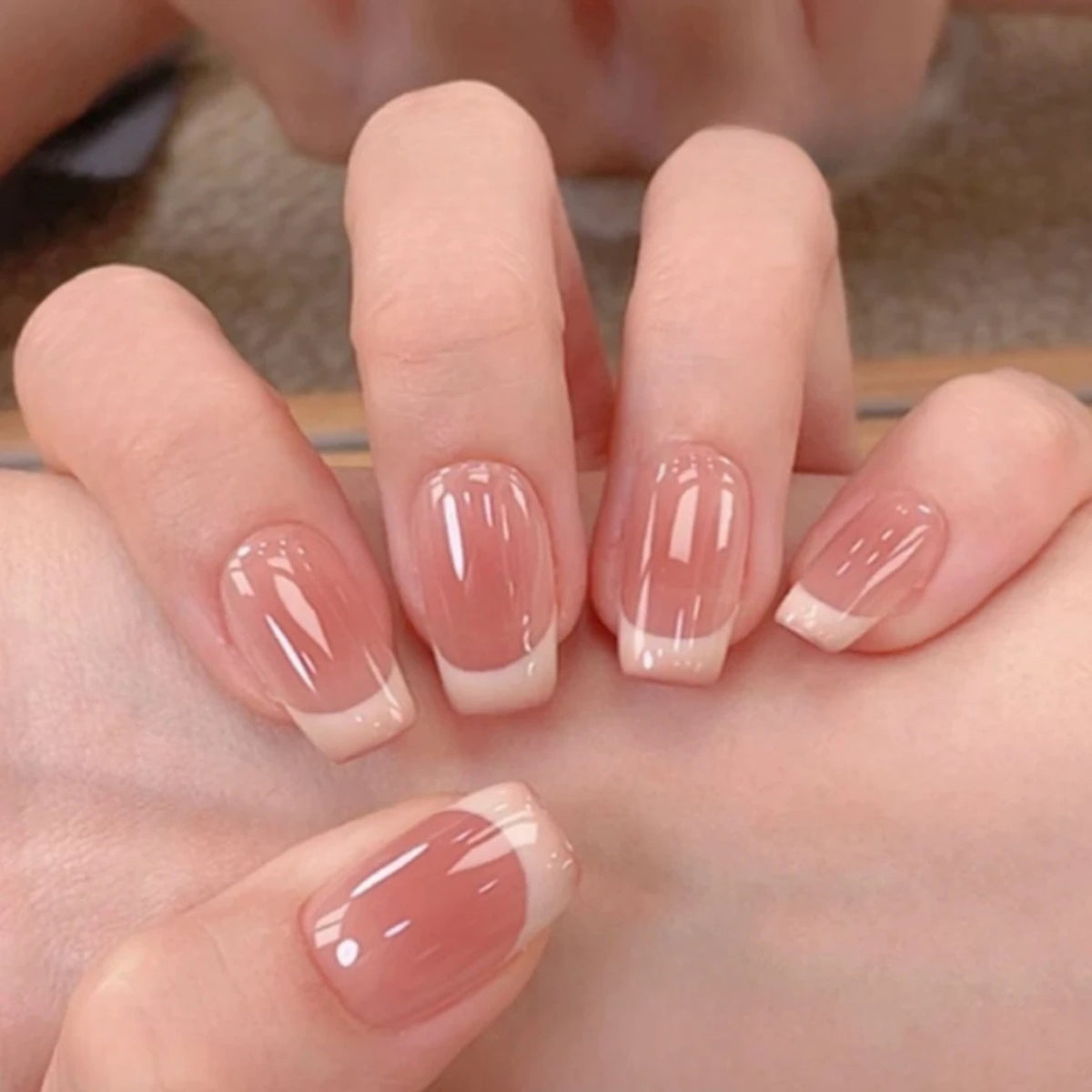 Premium Französische Spitze Acrylnagelerweiterungen