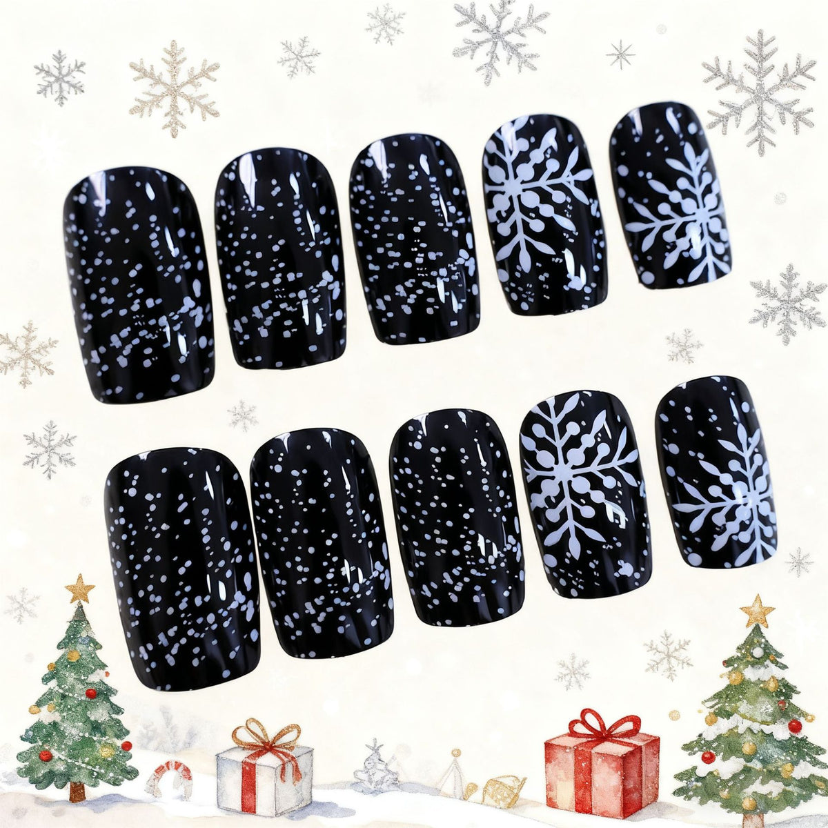 Festliche Winter-Nagelkunst Brehn