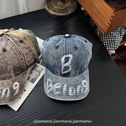 Damen Zerrissene Denim Verstellbare Baseballmütze Brehn