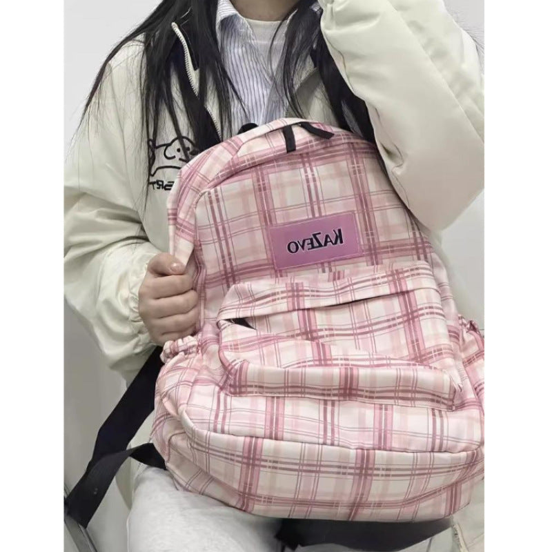 Stylischer kariert gemusterter Laptop-Rucksack Brehn