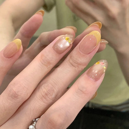 Floral Acryl Press-On Nagelset