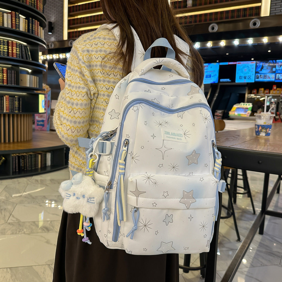 Stilvolle Stern-verzierte Schul-Rucksack Brehn