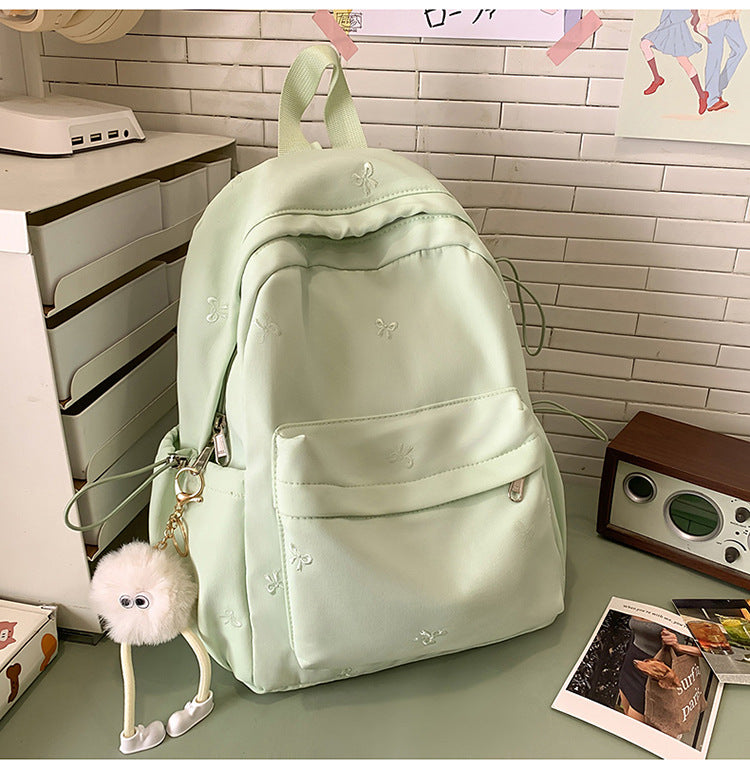 Bestickter Blumenmuster-Schulrucksack