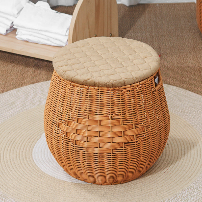 Geflochtener Rattan Lounge-Stuhl Brehn