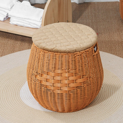 Geflochtener Rattan Lounge-Stuhl Brehn