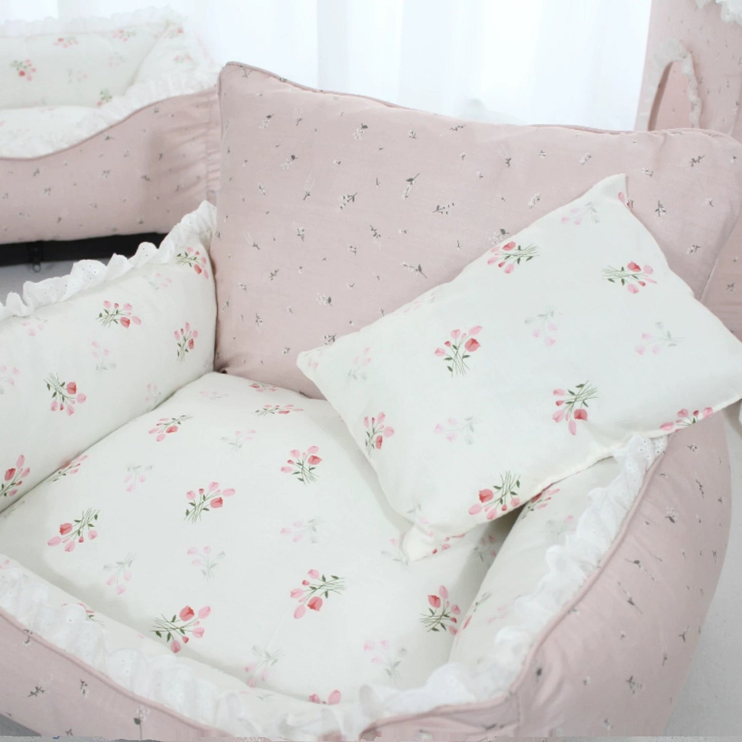Blumenmuster Hundebett