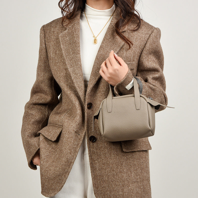 Texturierte Mini-Handtasche Brehn