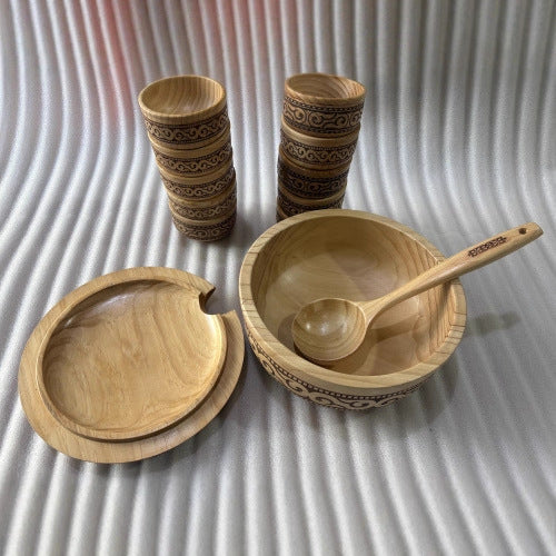 Artisan Holz Servierschalen Set