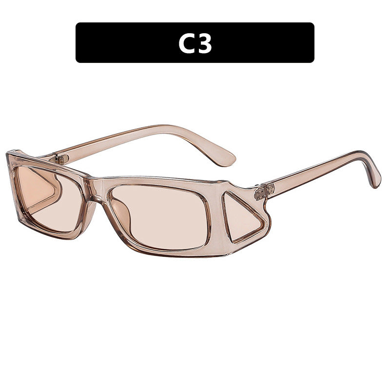 Damen extravagante Sonnenbrille im geometrischen Design Brehn