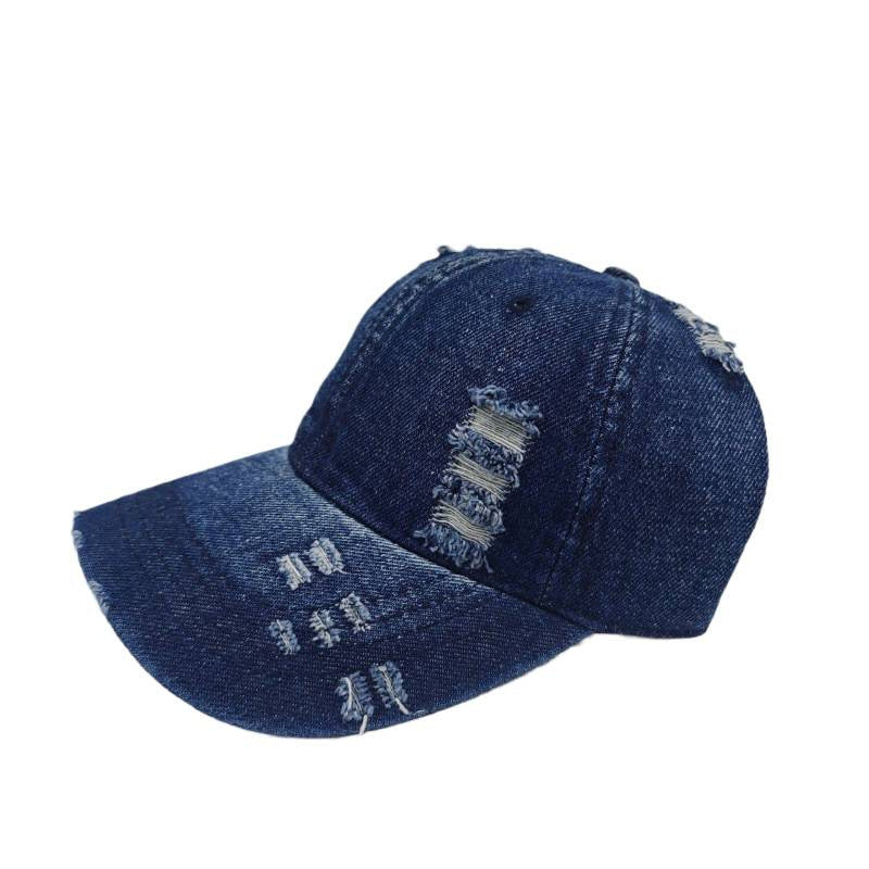 Damen Distressed Casual Denim Baseball Cap Brehn