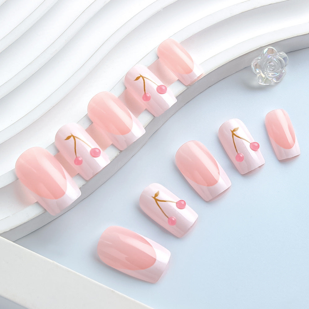 Elegante Kirschblüten-Gel-Nagelkunst Brehn