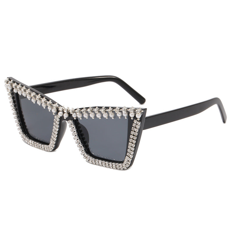 Damen Glamouröse Designer-Sonnenbrille mit funkelndem Rahmen Brehn