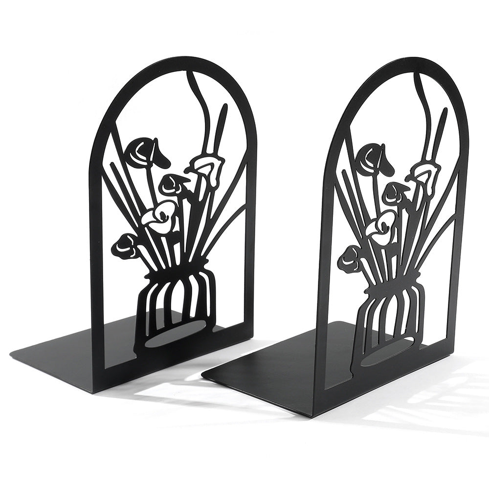 Dekorative florale Metallbuchstützen