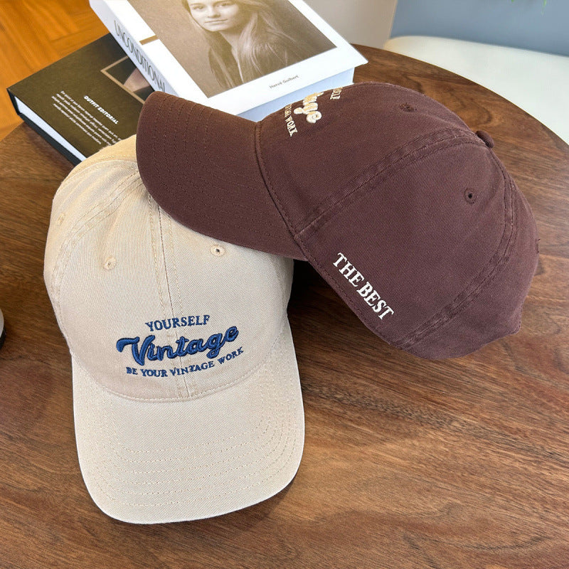 Frauen Vintage-inspirierte bestickte Baseballmütze Brehn