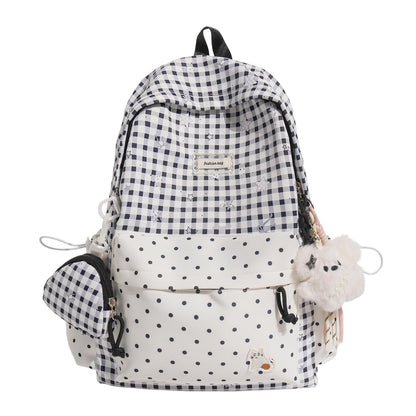 Stylischer Karostoff Casual Rucksack Brehn