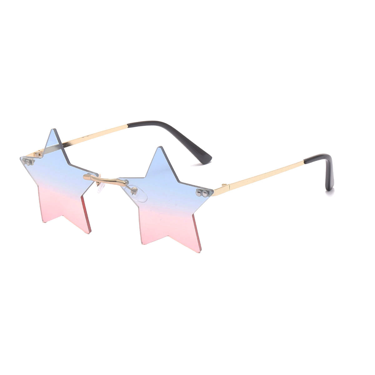 Damen auffällige Sonnenbrille mit sternförmigem Rahmen und gradienten Gläsern Brehn