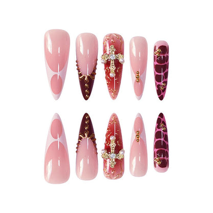 Elegantes Stiletto Press-On Nagelset Brehn