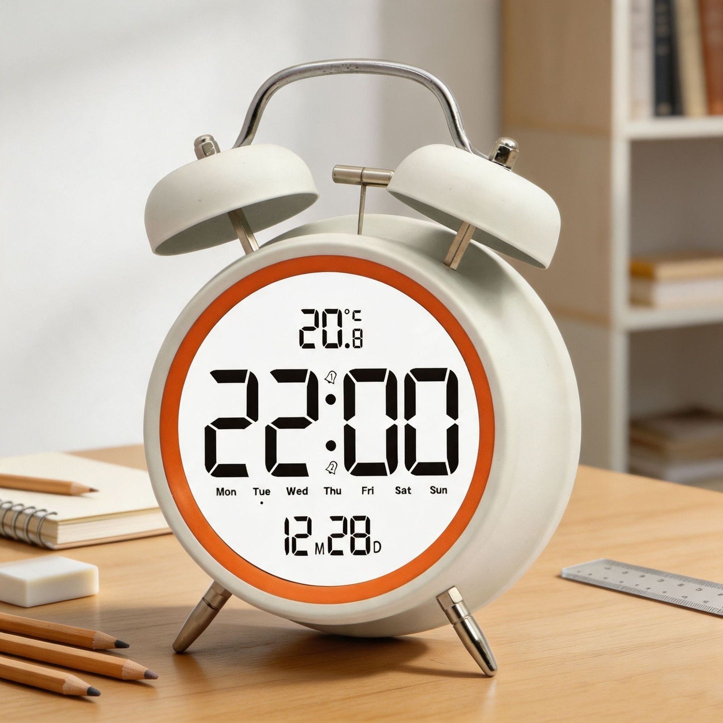 Digitaler Wecker mit Großen Led-Ziffern und Temperatursensor Brehn
