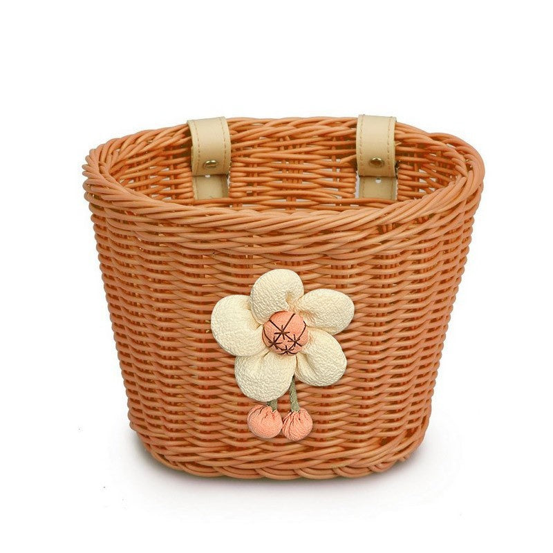 Blumenverzierte Fahrradkorb Brehn