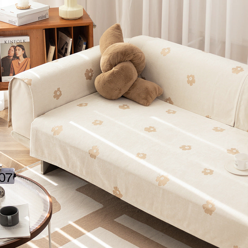 Dreisitzer-Sofa mit geometrischem Jacquard-Bezug und schlanken Metallfüßen Brehn