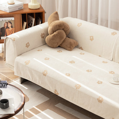 Dreisitzer-Sofa mit geometrischem Jacquard-Bezug und schlanken Metallfüßen Brehn