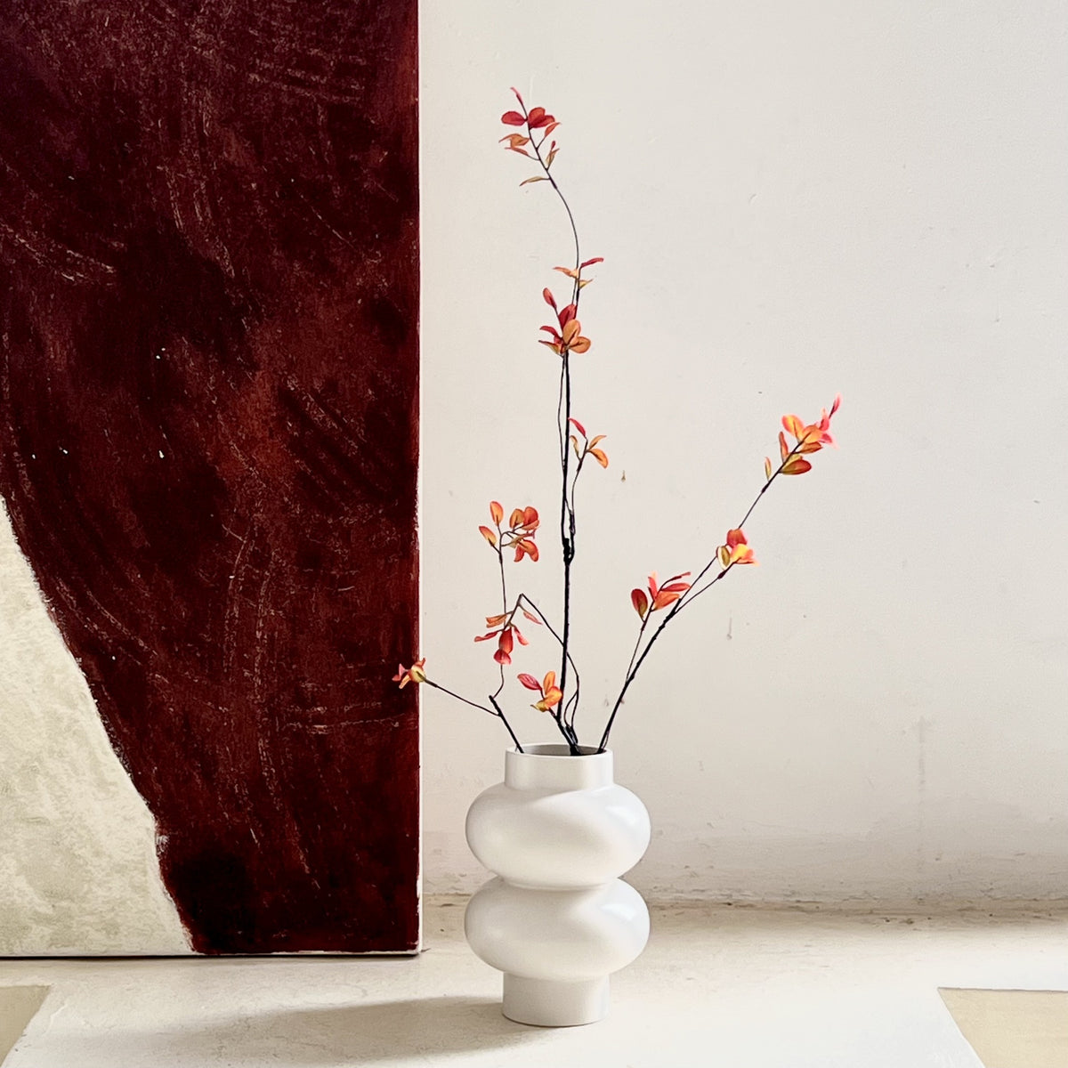 Zeitgenössische Keramische Blumenvase für die Hauseinrichtung