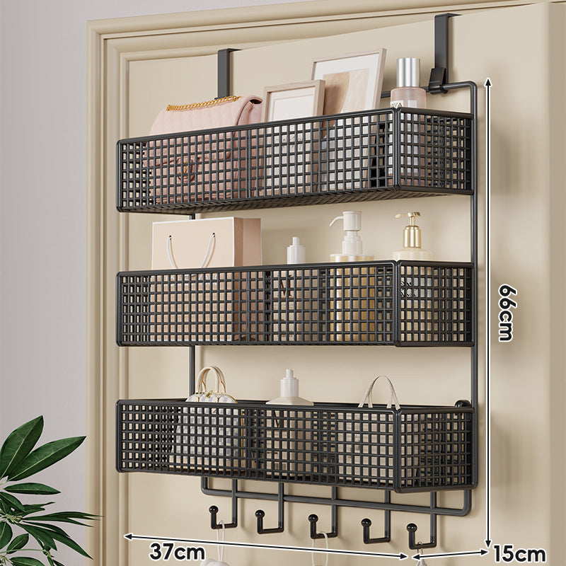 Über-Tür hängender doppelter belüfteter Mesh-Speicherkorb-Organizer mit Haken