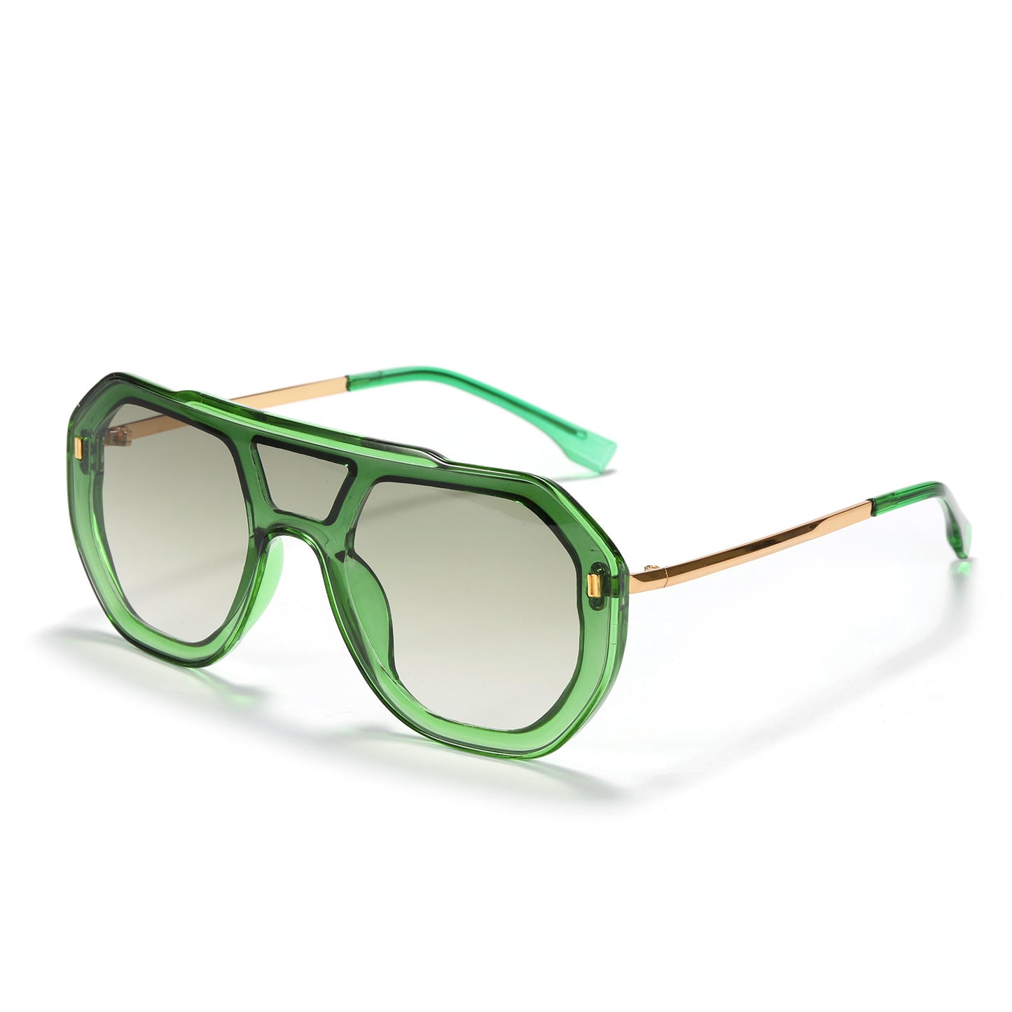Damen oversized geometrische Sonnenbrille mit elegantem Rahmen Brehn