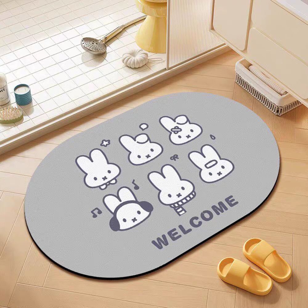 Cartoon Bunny Saugnapf Badematte Brehn