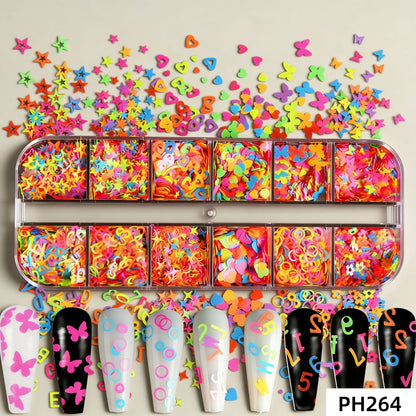 Buntes Nagelkunst Dekorationsset