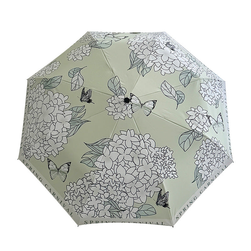 Damen Faltbarer Regenschirm mit innovativem Floral-Design Brehn