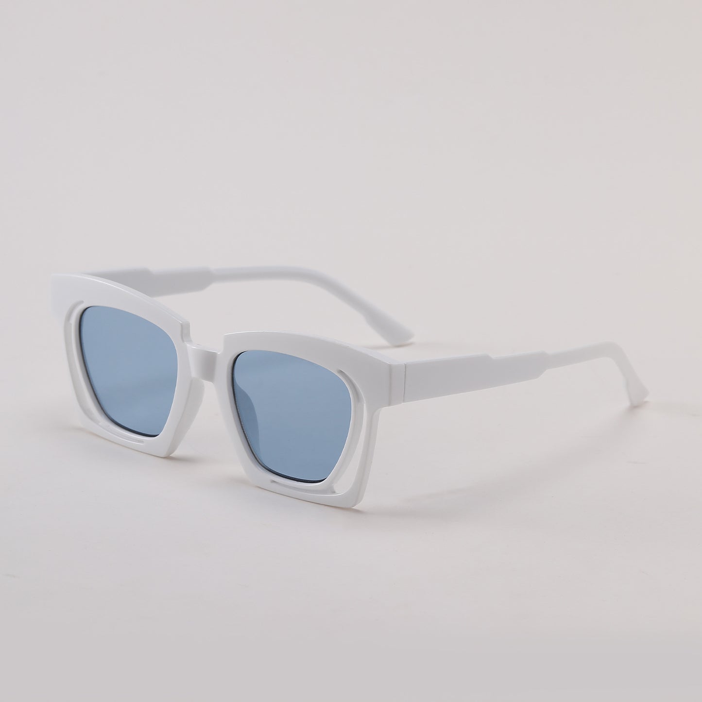 Damen trendige geometrische Sonnenbrille mit stilvollem, quadratischem Rahmen Brehn