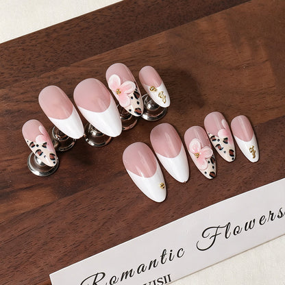 Elegante Blumen Acrylnagel Set Brehn