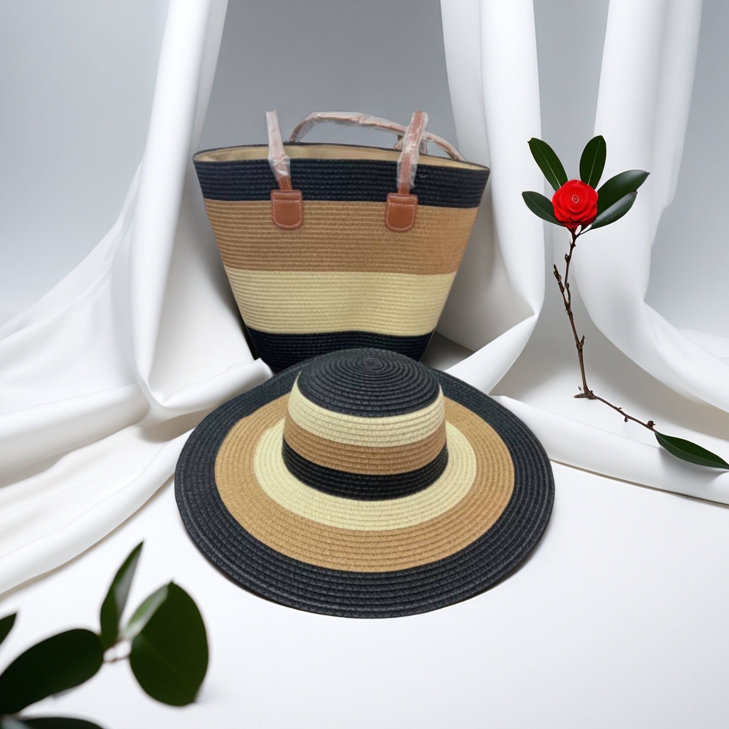 Strandtasche mit Bunten Streifen Brehn