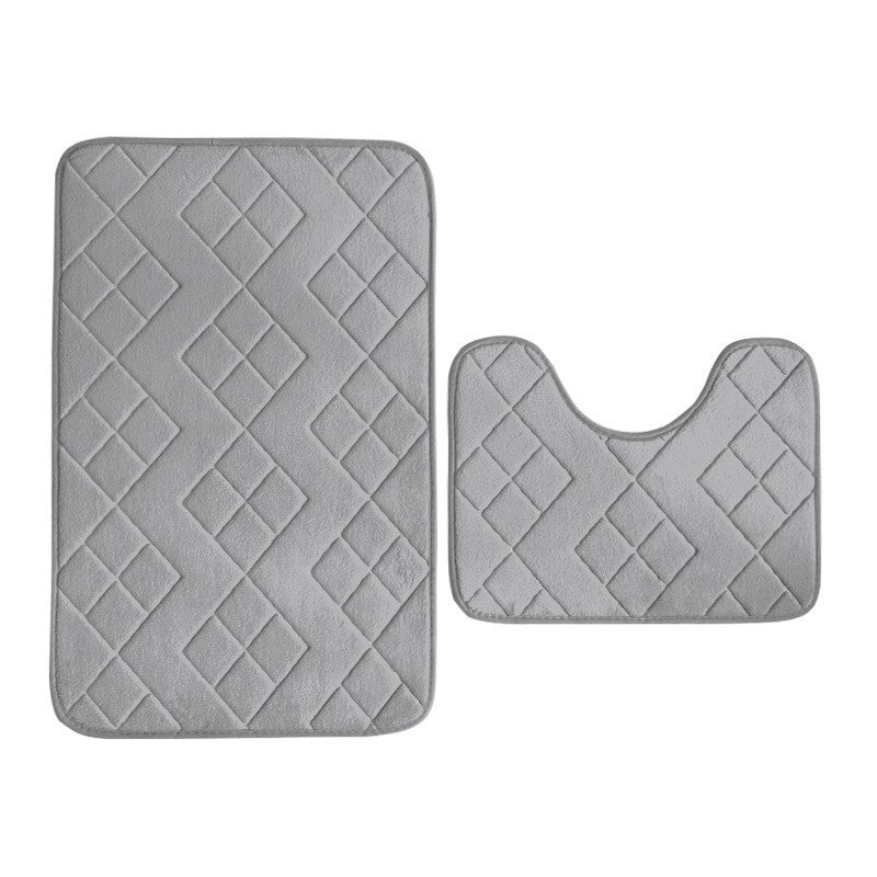Luxuriöses gesteppter Memory Foam Badteppichset Brehn