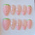 Kreatives Erdbeer-Themen Press-On Nagelkunst Set Brehn