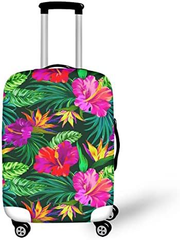 Unisex nan elastische Kofferhülle mit Pferde- und Sonnenblumenmotiv, dehnbarer Stretchschutz für Hartschalen-Trolley mit Reißverschluss Brehn