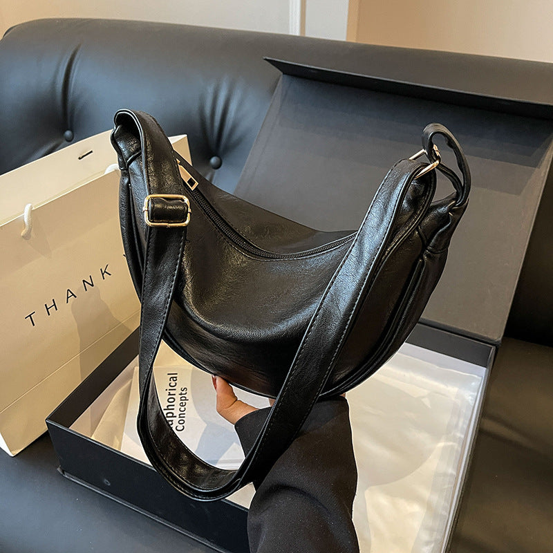 Sleek Leder Hobo Tasche Brehn